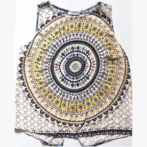 Renee C. split back boho tank